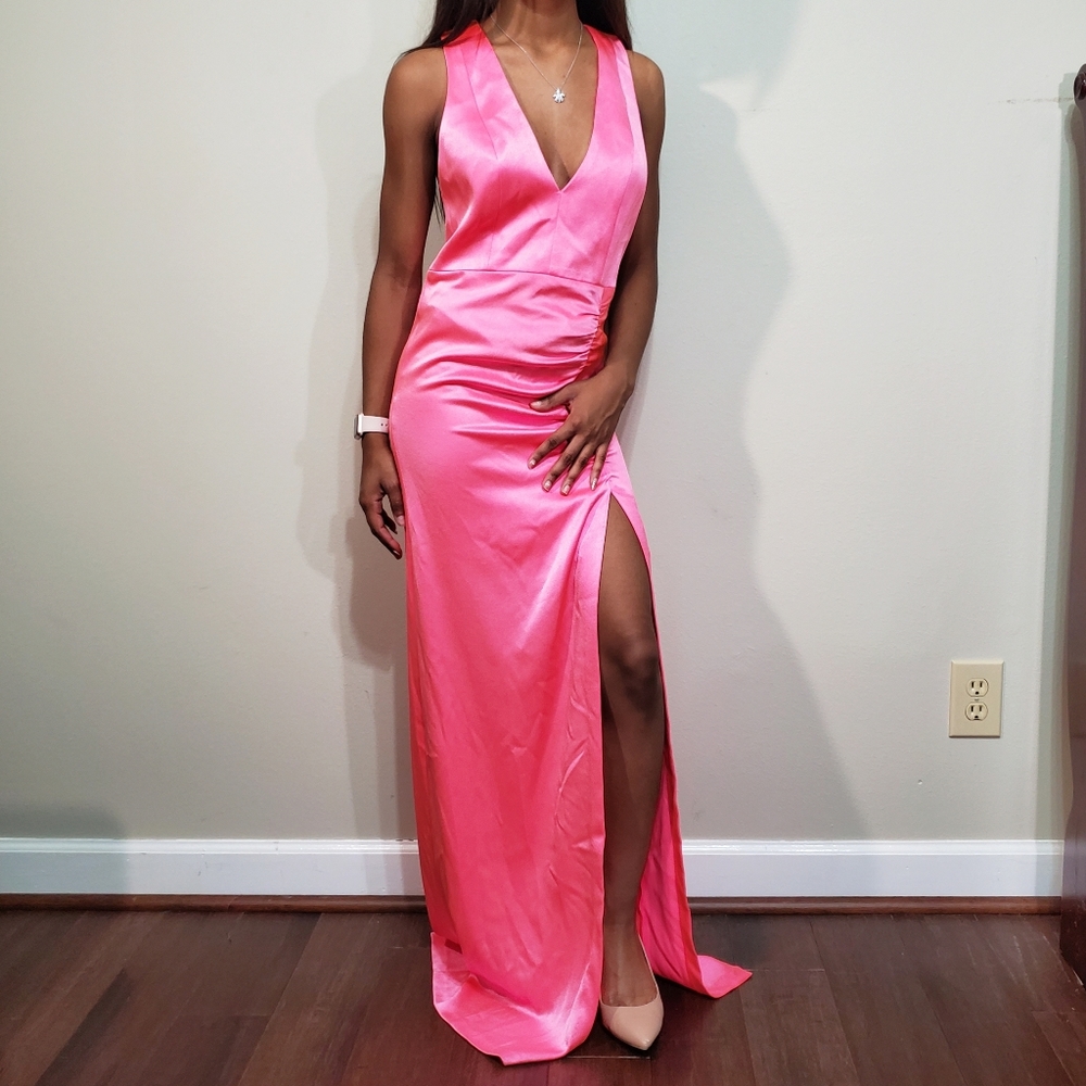 Alice + Olivia Hot Pink Sleeveless Ball Gown
